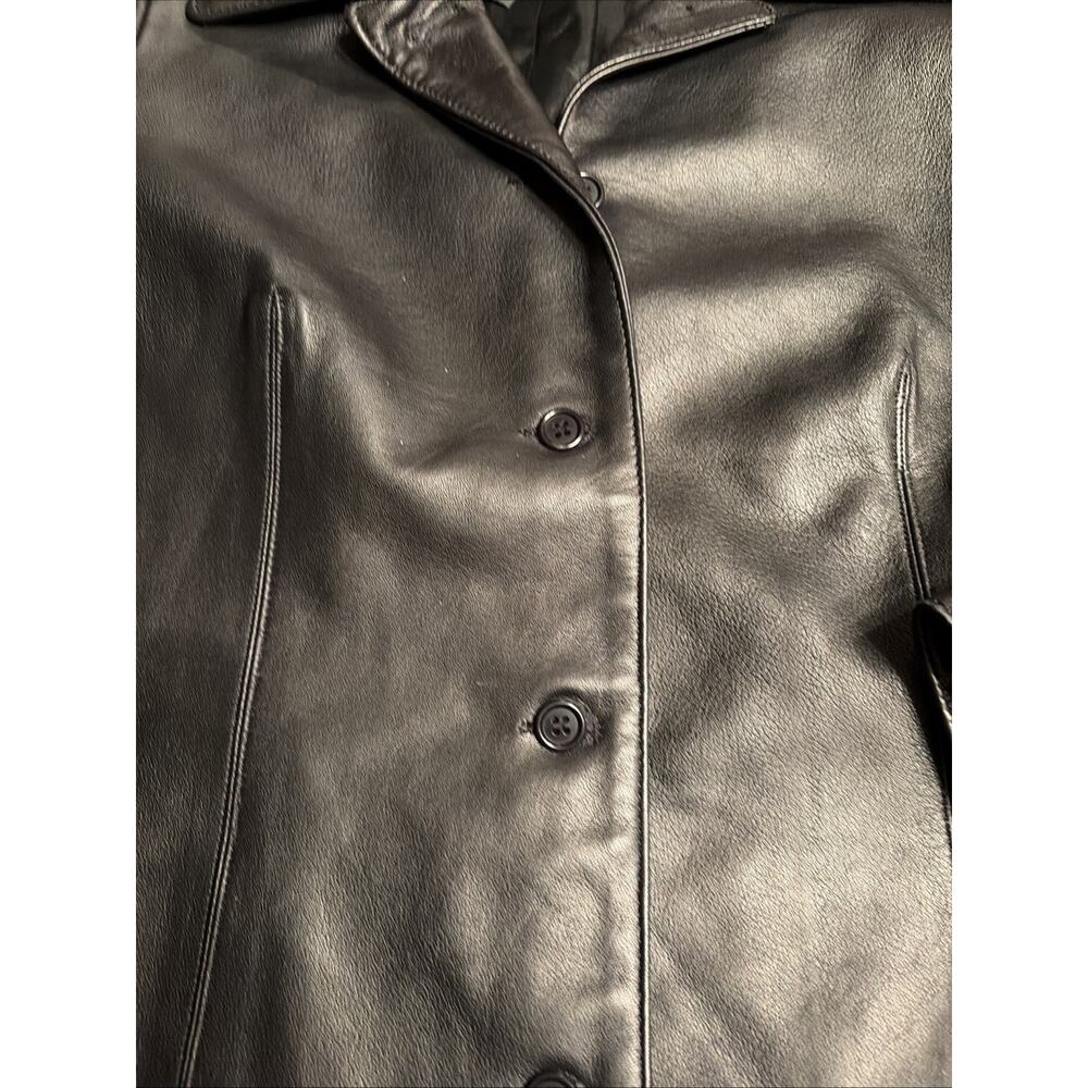 Black Short Lamb’s Leather Jacket 6 LAUNDRY by Shelli Segal EUC - Picture 2 of 8